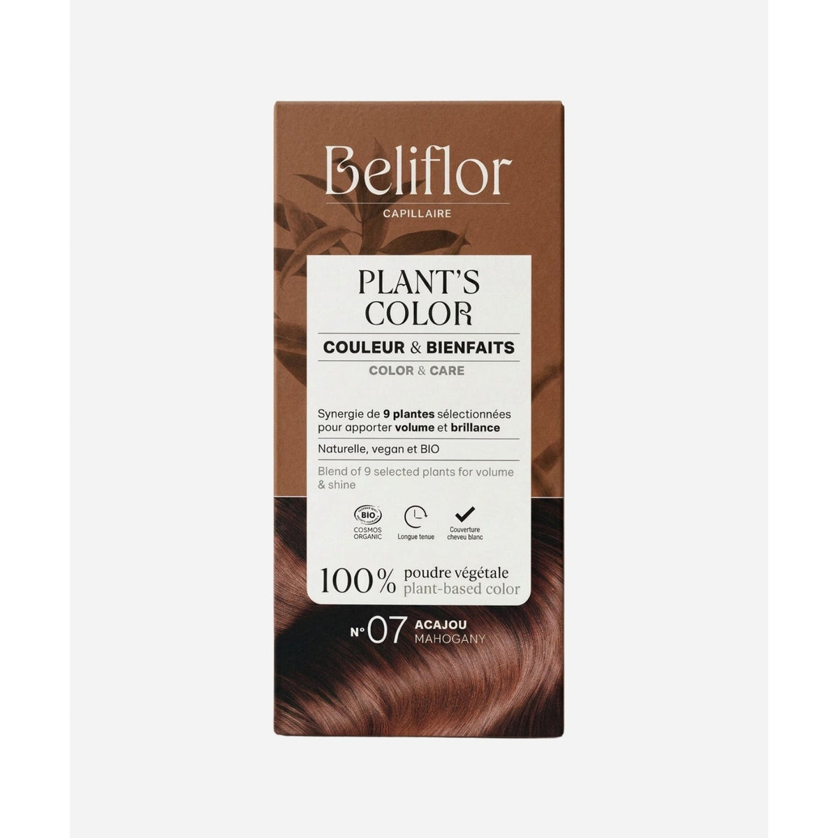 Coloration Végétale Plant's Color - 100 g - Cosmos Organic - Beliflor - 7 Acajou