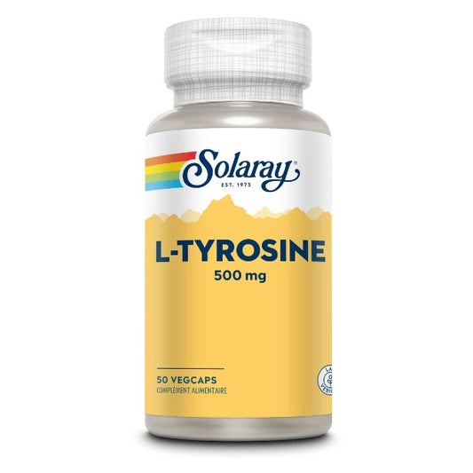 L-Tyrosine - 500 mg - 50 Gélules Végétales - Solaray