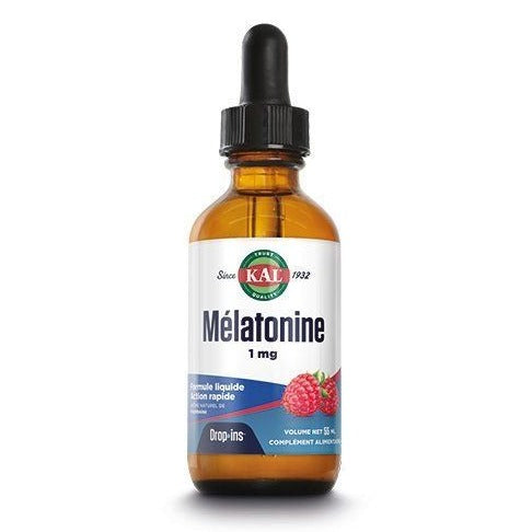 Mélatonine Liquide - 1 mg - Arôme Naturel de Framboise - Flacon de 54 ml - KAL