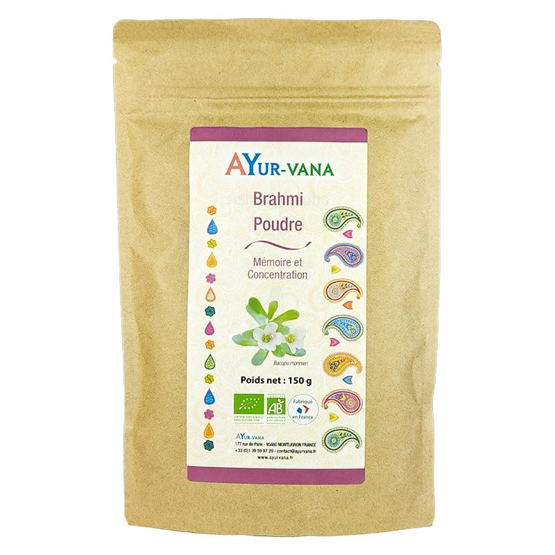 Brahmi - 500 g de Poudre en Sachet - Bio - Ayur-Vana