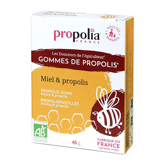 Gommes de Propolis au Miel - Sachet de 45 g - Bio - Propolia