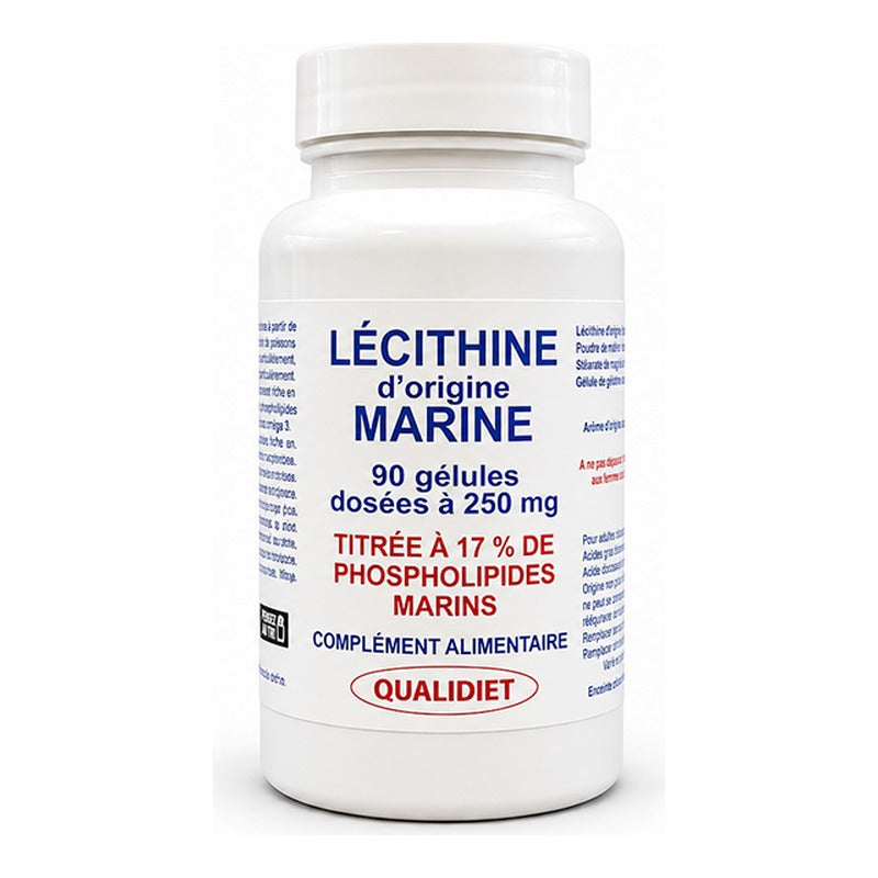 Lécithine d'Origine Marine Titré à 17% de Phospholipes Marins - 90 Gélules - Vital Osmose
