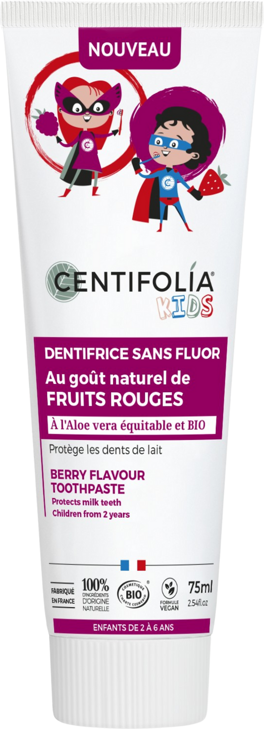 Dentifrice sans Fluor Enfants - Fruits Rouges - 75 ml - Centifolia