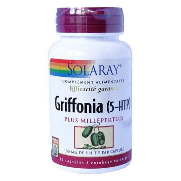 Griffonia et Millepertuis - 100 mg / 210 mg - 30 Gélules Végétales - Solaray