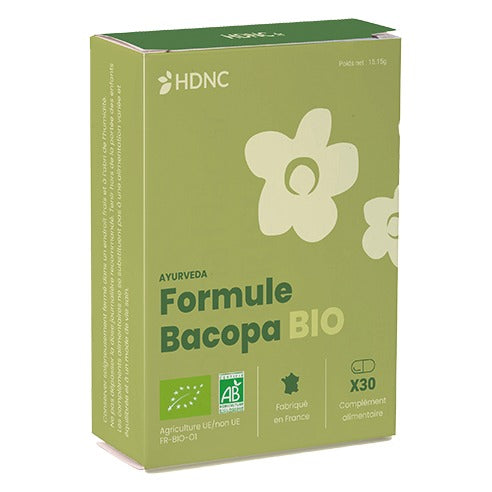 Formule Bacopa Bio - 400 mg - 30 Gélules Végétales - Bio - HDNC
