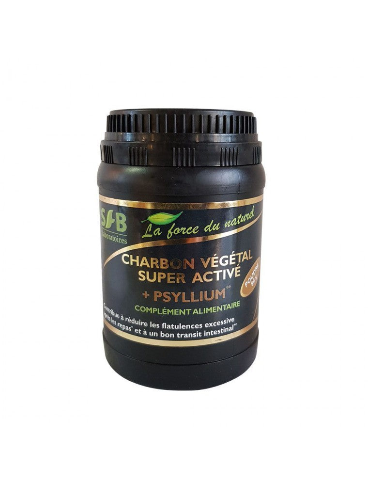 Charbon Végétal Super Activé Psyllium - 80 g - SFB Laboratoires