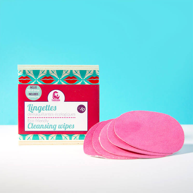 Coffret de Lingettes Démaquillantes Lavables - Roses - Lot de 10 - Lamazuna