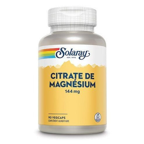 Magnésium Citrate - 144 mg - 90 Gélules Végétales - Solaray