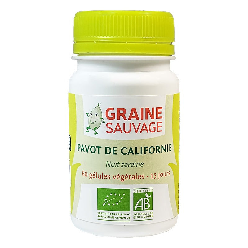 Pavot de Californie - 60 Gélules Végétales - Bio - Graine Sauvage