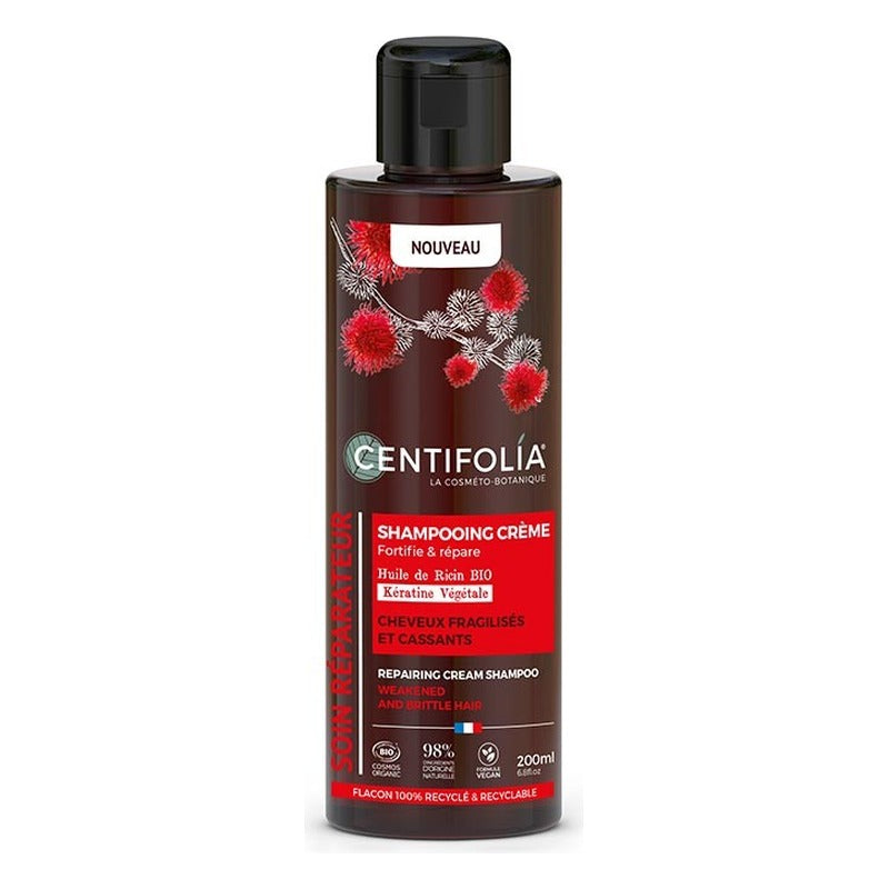 SOIN Réparateur Shampooing Cheveux Fragilisés et Cassants - 200 ml - Cosmos Organic - Centifolia