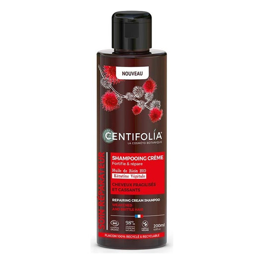 SOIN Réparateur Shampooing Cheveux Fragilisés et Cassants - 200 ml - Cosmos Organic - Centifolia