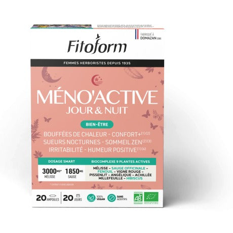 Méno Active Jour et Nuit - 20 Ampoules de 10 ml - Bio - Fitoform