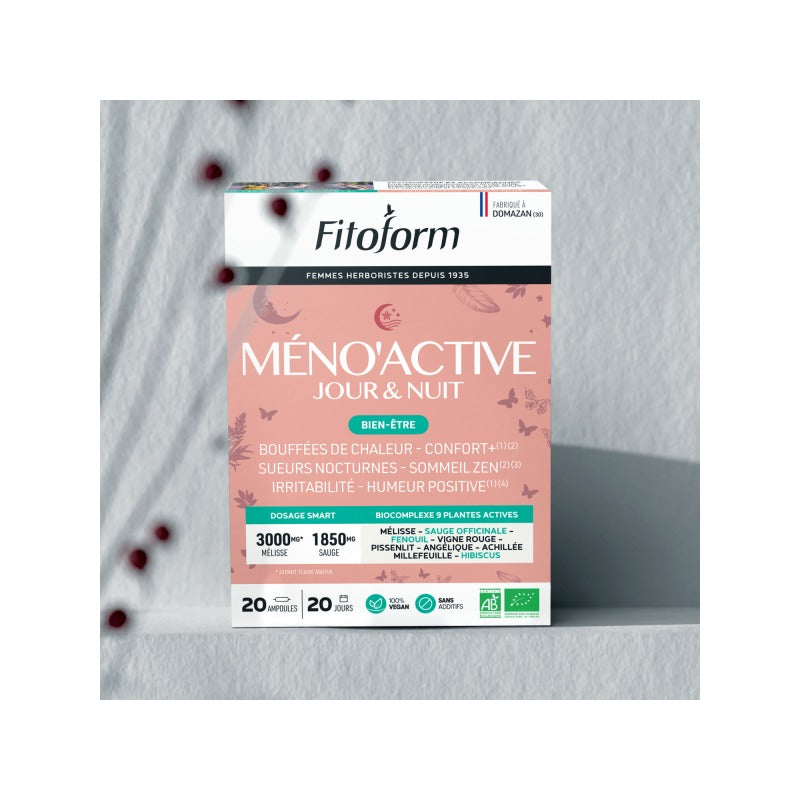 Méno Active Jour et Nuit - 20 Ampoules de 10 ml - Bio - Fitoform