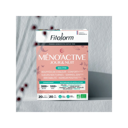 Méno Active Jour et Nuit - 20 Ampoules de 10 ml - Bio - Fitoform