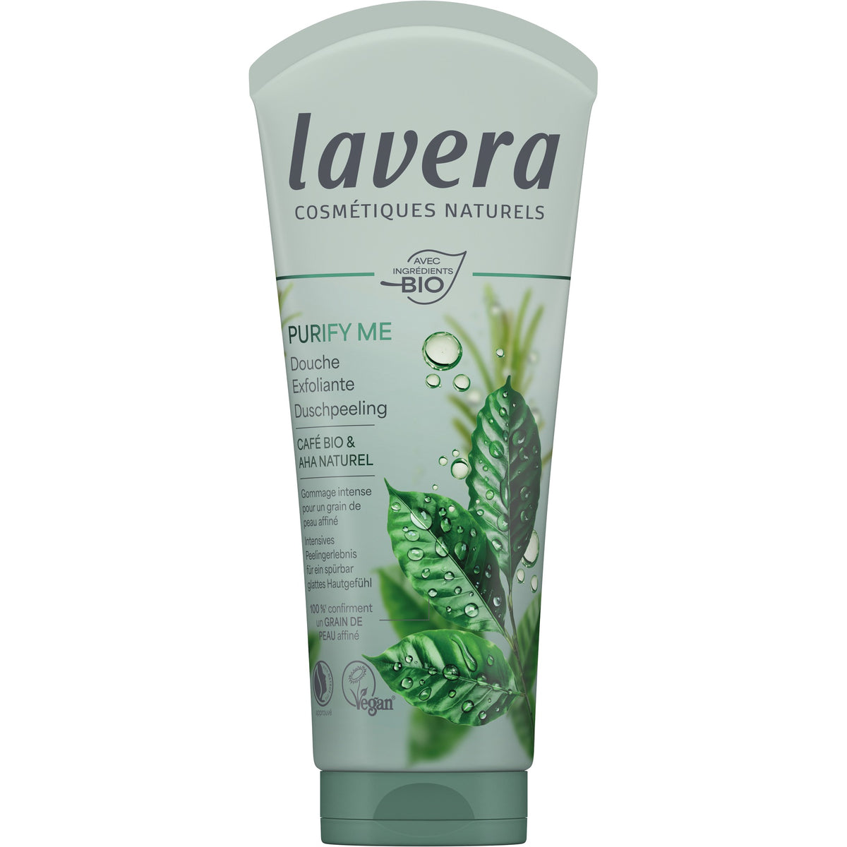 Douche Exfoliante Purify Me - Café & AHA Naturel - 250 ml - Lavera