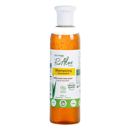 Shampoing Concentré - Flacon de 250 ml - Cosmos Organic - Pur'Aloe