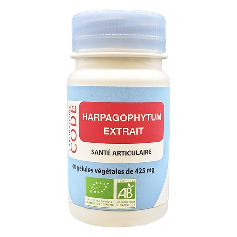 Extrait Harpagophytum - 60 Gélules Végétales - Bio - Laboratoire Code