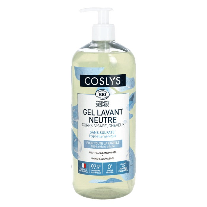 Gel Lavant Neutre - 1 L - Cosmos Organic - Coslys