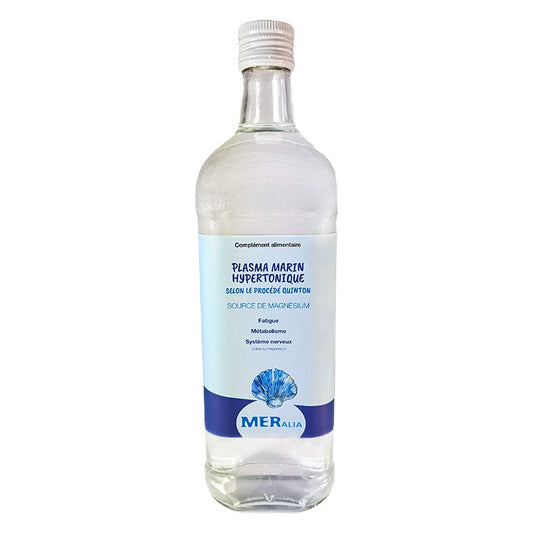 Plasma Marin Hypertonique Selon le Procédé Quinton - Bouteille de 1 L - Meralia