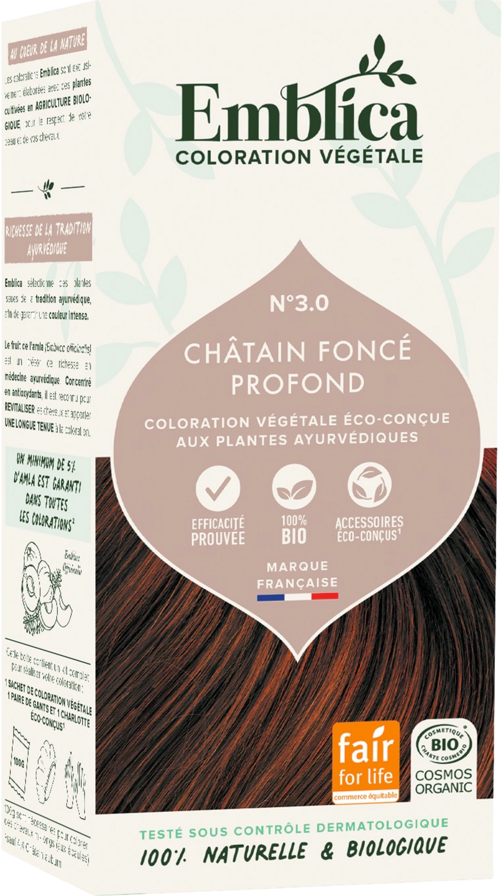 Coloration Végétale - Châtain Foncé Profond - 100 g - Emblica