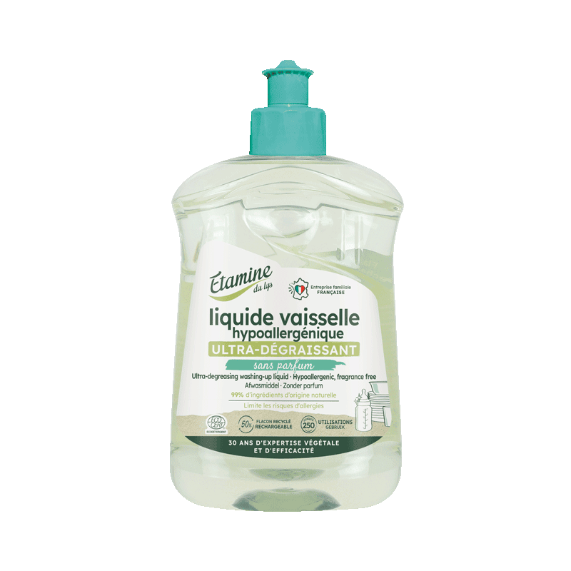 Liquide Vaisselle Hypoallergénique - 500 ml - Ecodétergent - Etamine du Lys