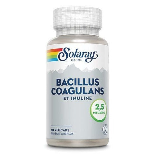 Bacillus Coagulans et Inuline (Sans Lait) - 60 Gélules Végétales - Solaray