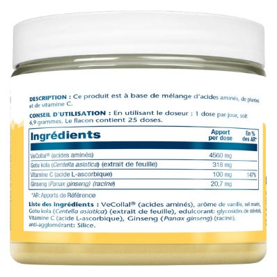 Collagène Booster Vegan - Vanille - Pot de 173 g - Solaray