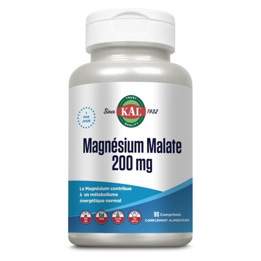 Magnésium Malate - 200 mg - 90 Comprimés - KAL