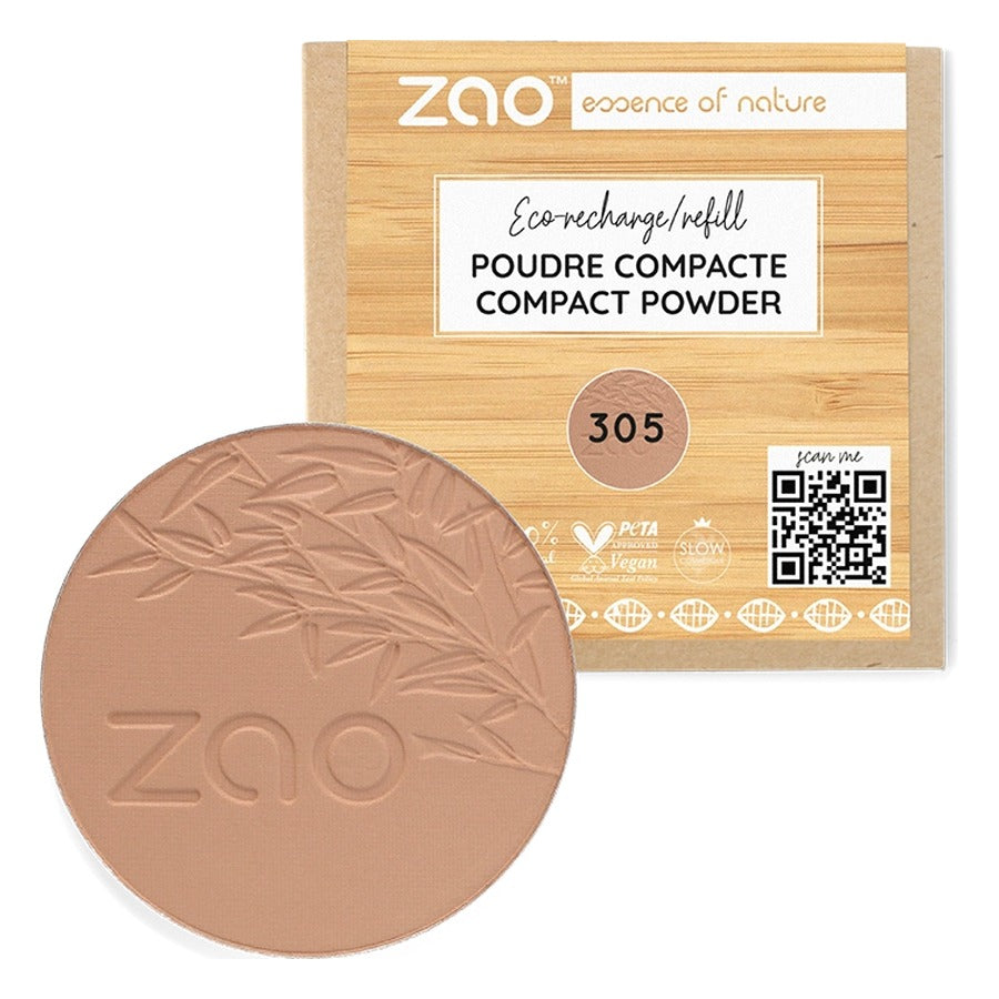 Recharge Poudre Compacte - 9 g - Zao - 305 - Sable Rosé