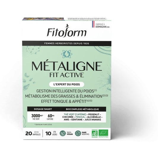 Métaligne Fit Active - 20 Ampoules de 10 ml - Bio - Fitoform