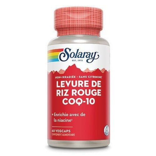 Levure de Riz Rouge et Co Q10 - 600 mg / 30 mg - 60 Gélules Végétales - Solaray