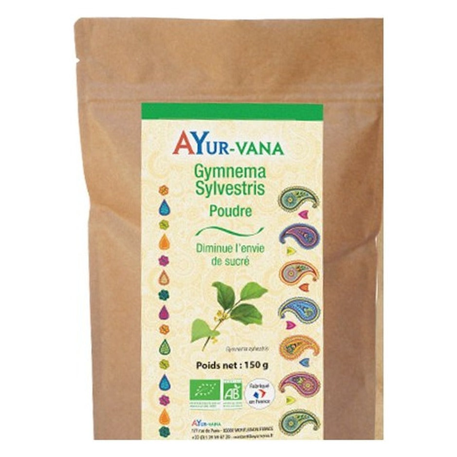 Gymnema Sylvestris - 150 g de Poudre en Sachet - Bio - Ayur-Vana