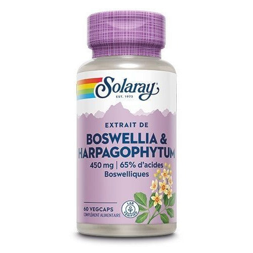 Boswellia et Harpagophytum - 450 mg + 125 mg - 60 Gélules Végétales - Solaray
