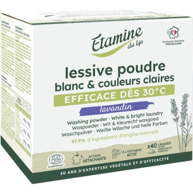 Lessive Poudre Lavandin - 2 kg - Ecodétergent - Etamine du Lys