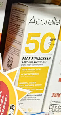 Crème Solaire Visage SPF50 - 50 ml - Acorelle