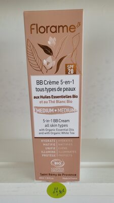 BB Crème 5 en 1 - Medium - 40 ml - Cosmos Organic - Florame