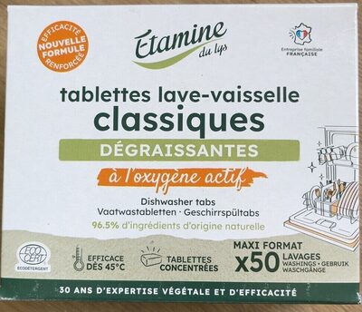 Tablettes Lave-Vaisselle Classiques - 50 Unités - Etamine du Lys