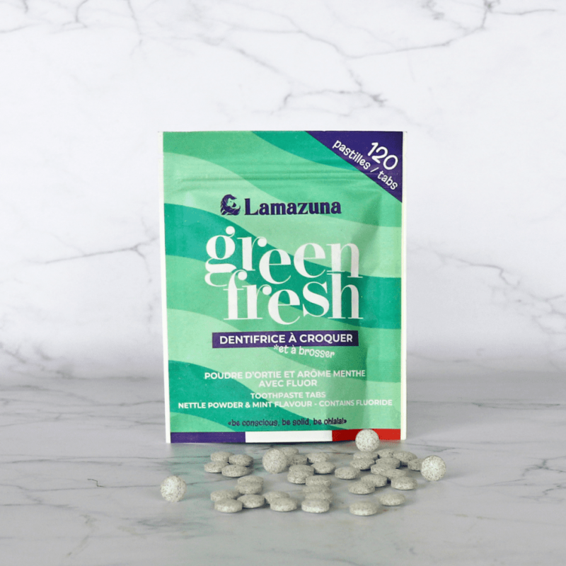 Dentifrice à Croquer - Green Fresh - 30 g - Bio - Cosmos Organic - Lamazuna
