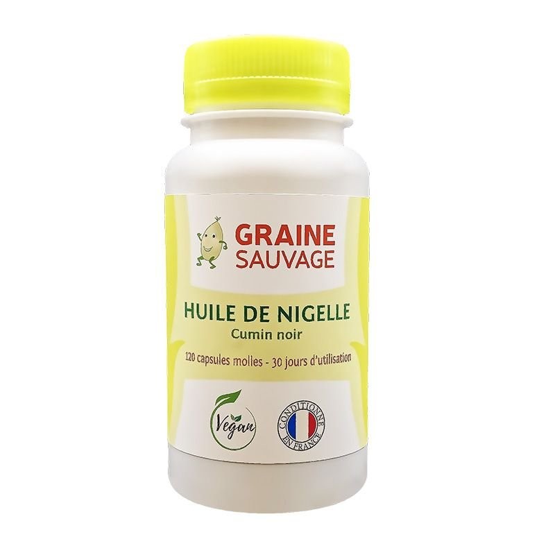 Huile de Nigelle (Cumin Noir) - 120 Capsules Molles - Graine Sauvage
