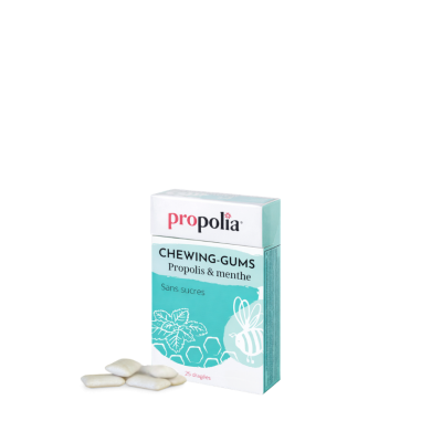 Chewing-Gums sans Sucres - Propolis Menthe - 25 Dragées - Propolia