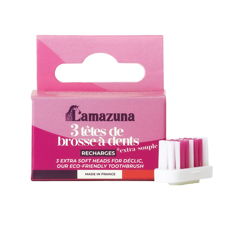 Recharge Têtes de Brosse à Dents - Extra-Souple - 3 Recharges - Lamazuna