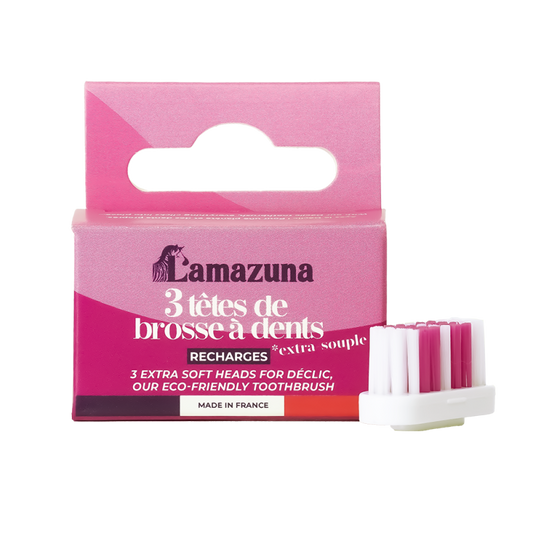 Recharge Têtes de Brosse à Dents - Extra-Souple - 3 Recharges - Lamazuna