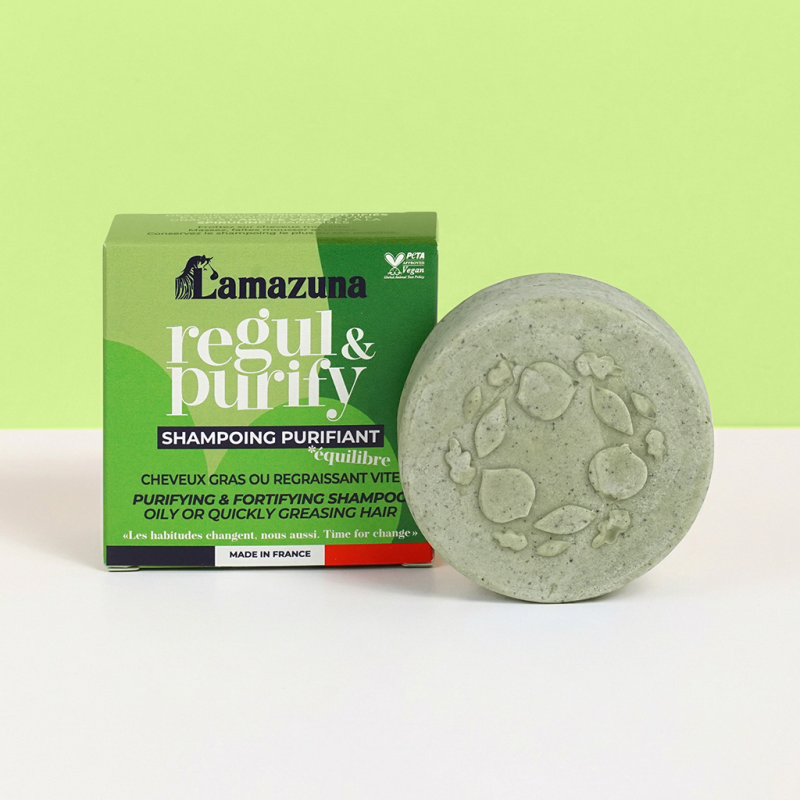 Shampooing Solide Cheveux Gras - Regul & Purify - 70 ml - Lamazuna