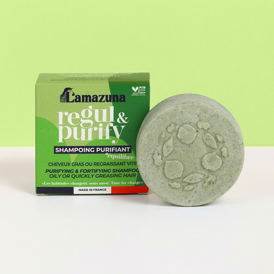 Shampooing Solide Cheveux Gras - Regul & Purify - 70 ml - Lamazuna