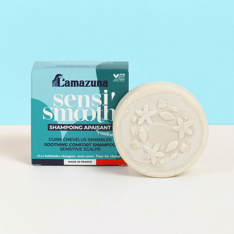 Shampooing Solide Cuir Chevelu Sensible - Sensi'Smooth - 70 ml - Lamazuna