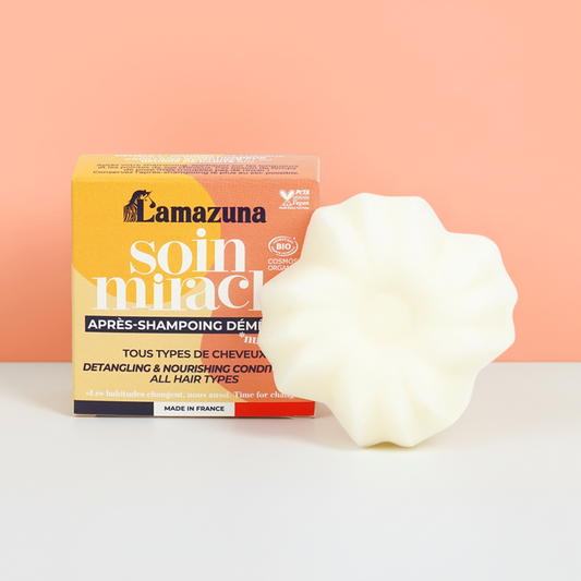 Après-Shampooing Solide Démêlant - Soin Miracle - 74 ml - Bio - Cosmos Organic - Lamazuna