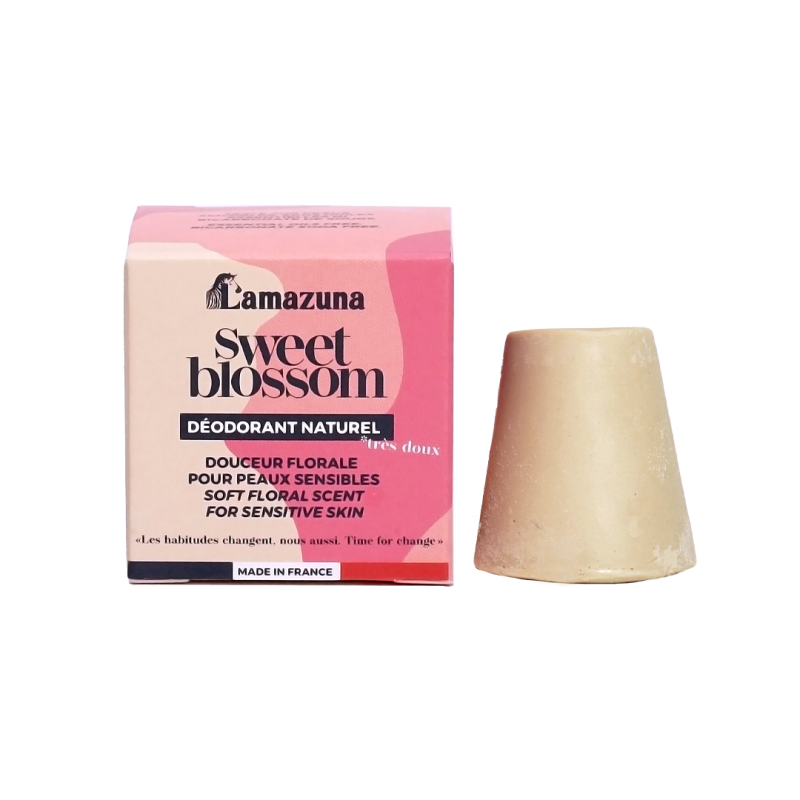 Déodorant Solide Peau Sensible - Douceur Florale - 30 ml - Bio - Cosmos Organic - Lamazuna