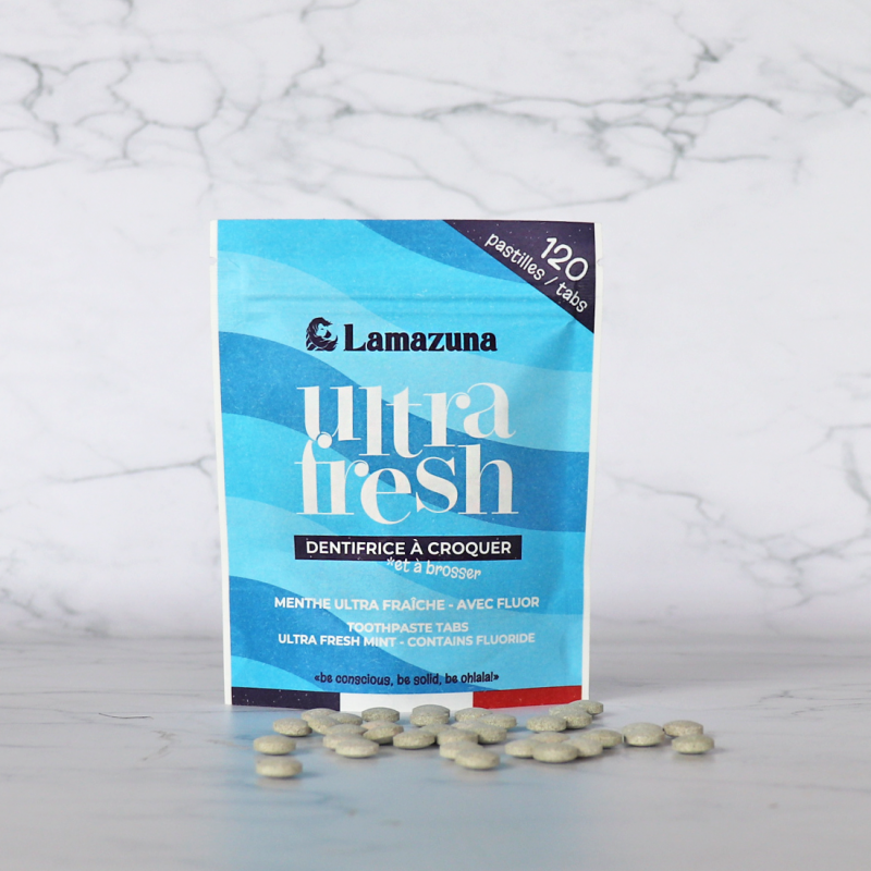 Dentifrice à Croquer - Ultra Fresh - 30 g - Bio - Cosmos Organic - Lamazuna